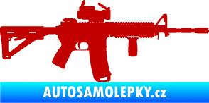 Samolepka Samopal 003 pravá tmavě červená