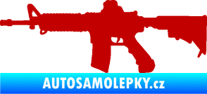 Samolepka Samopal 009 levá tmavě červená