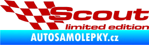 Samolepka Scout limited edition levá tmavě červená