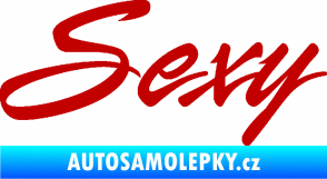 Samolepka Sexy nápis tmavě červená