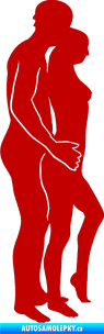 Samolepka Sexy siluety 027 tmavě červená