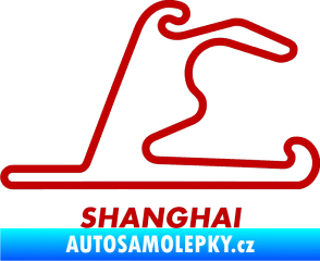 Samolepka Okruh Shanghai tmavě červená