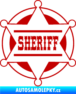 Samolepka Sheriff 004 tmavě červená