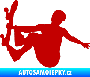 Samolepka Skateboard 008 levá tmavě červená