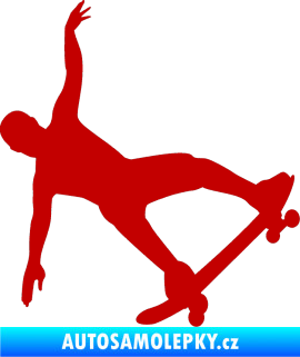 Samolepka Skateboard 013 pravá tmavě červená