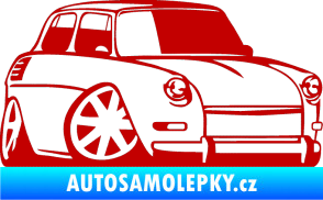 Samolepka Škoda 1000 karikatura pravá tmavě červená
