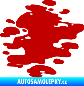 Samolepka Skvrna 001 pravá kaňka tmavě červená