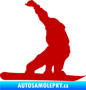 Samolepka Snowboard 011 pravá tmavě červená
