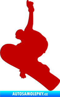 Samolepka Snowboard 012 levá tmavě červená