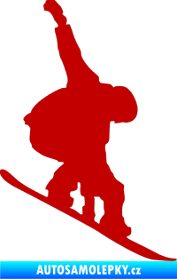 Samolepka Snowboard 018 pravá tmavě červená