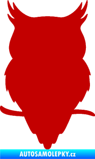 Samolepka Sova 001 levá tmavě červená