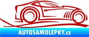 Samolepka Sportovní auto 002 pravá tmavě červená
