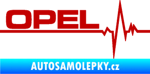 Samolepka Srdeční tep 036 levá Opel tmavě červená