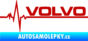 Samolepka Srdeční tep 037 pravá Volvo tmavě červená