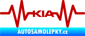 Samolepka Srdeční tep 049 Kia tmavě červená