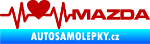 Samolepka Srdeční tep 058 pravá Mazda tmavě červená