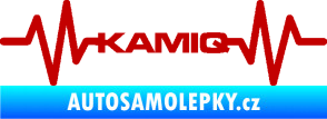 Samolepka Srdeční tep 067 Kamiq tmavě červená