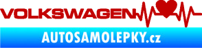 Samolepka Srdeční tep 078 levá Volkswagen tmavě červená