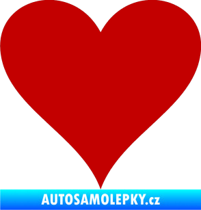 Samolepka Srdíčko 001 tmavě červená