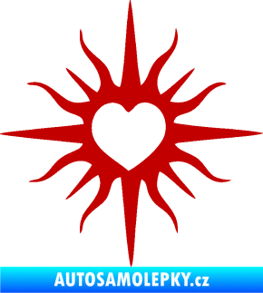 Samolepka Srdíčko 006 tmavě červená