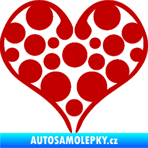 Samolepka Srdíčko 008 tmavě červená