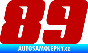Samolepka Startovní číslo 89 typ 6 tmavě červená