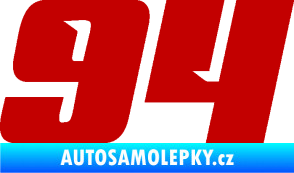 Samolepka Startovní číslo 94 typ 6 tmavě červená