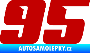 Samolepka Startovní číslo 95 typ 6 tmavě červená