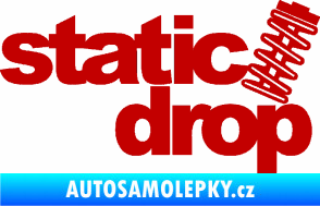 Samolepka Static drop 001 JDM styl tmavě červená