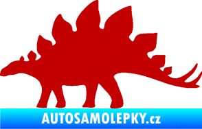 Samolepka Stegosaurus 001 levá tmavě červená