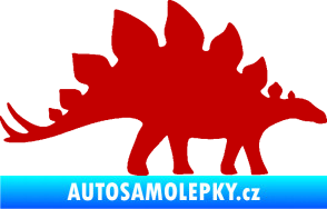 Samolepka Stegosaurus 001 pravá tmavě červená