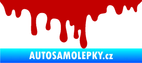 Samolepka Stékající skvrna 002 levá krevní cákanec tmavě červená