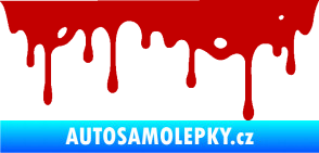 Samolepka Stékající skvrna 004 pravá tmavě červená