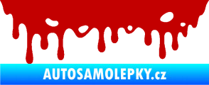 Samolepka Stékající skvrna 006 levá tmavě červená