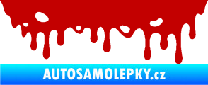 Samolepka Stékající skvrna 006 pravá tmavě červená