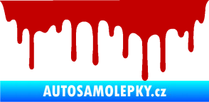 Samolepka Stékající skvrna 008 levá tmavě červená