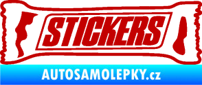 Samolepka Stickers nápis tmavě červená