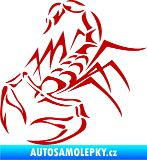 Samolepka Štír 017 levá tmavě červená