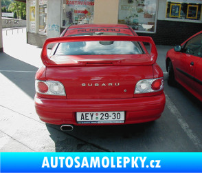 Samolepka Subaru Impreza starší - zadní tmavě červená