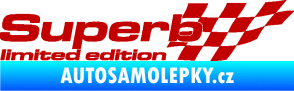 Samolepka Superb limited edition pravá tmavě červená