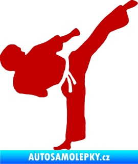Samolepka Taekwondo 001 pravá tmavě červená