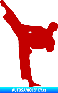 Samolepka Taekwondo 002 levá tmavě červená