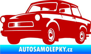 Samolepka Trabant karikatura levá tmavě červená