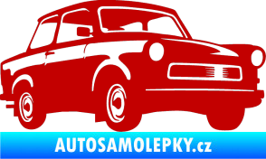 Samolepka Trabant karikatura pravá tmavě červená