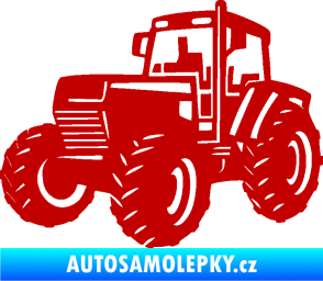 Samolepka Traktor 002 levá Zetor tmavě červená