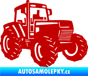 Samolepka Traktor 002 pravá Zetor tmavě červená