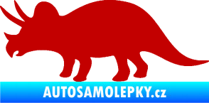 Samolepka Triceratops 001 levá tmavě červená
