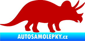 Samolepka Triceratops 001 pravá tmavě červená