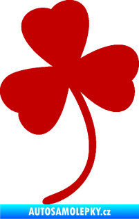 Samolepka Trojlístek 002 levá tmavě červená