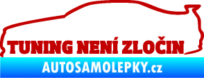 Samolepka Tuning není zločin 001 tmavě červená